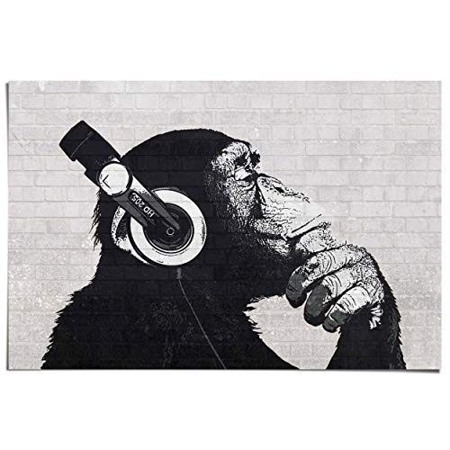 REINDERS AFFE Kopfhörer Streetart - Poster 91,5 x 61 cm