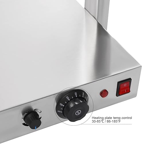 Miniatura 6 de Bandeja de calentamiento comercial con lámpara de calor de alimentos con bombilla, lámpara eléctrica para calentador de buffet de alimentos, lámpara