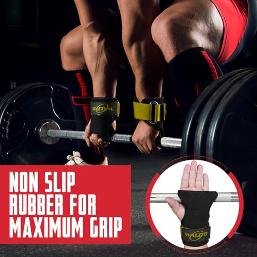 Image of Weight Lifting Wrist Strap,Double Layer Leather Wrist Wraps with Neoprene Padding for Weightlifting & Deadlifts - Adjustable Gym Straps for Men & Women