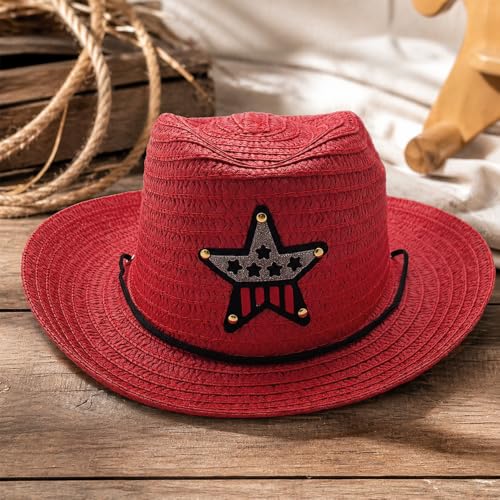 Image of VRITRAZ Kids Straw Hat for Baby Boys & Girls | Printed Summer Sun Hat, Woven Wide Brim Beach Cap, Lightweight Breathable Holiday Travel Picnic Outdoor Fancy Dress Fashion Hat for Children & Toddler