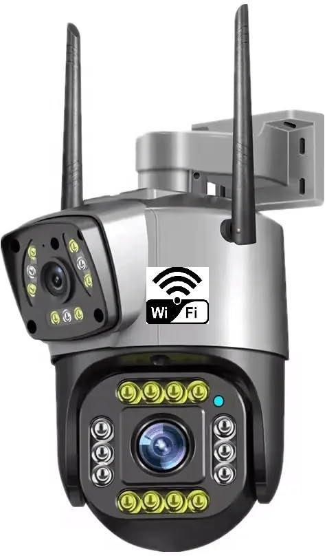 ElektroWelt CCTV Camera, Smart Full HD WiFi Dual Night Vision, PAN-TILT, Motion Tracking, IP66, 2-Way Security Camera (128 GB, 2 Channel)-image-12