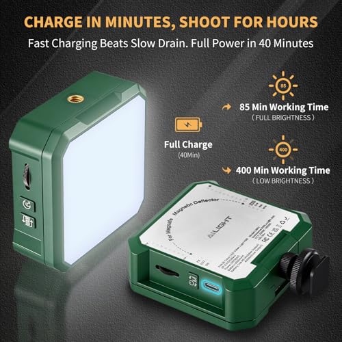 Image of Ailight Magnetic LED Video Light, CRI 98+ 2500-9000K - Green