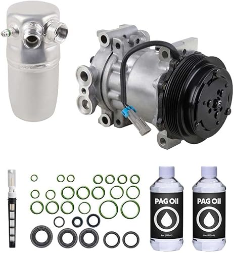 BuyAutoParts 60-81778RK compresor y clutch AC con kit completo de reparación de aire acondicionado, para camionetas y SUV Chevy, GMC