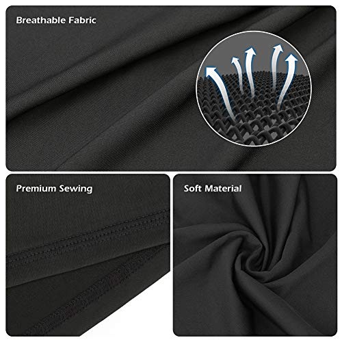 Neck Gaiter, Face Cover Scarf, Reusable Neck Mask Unisex Face Gaiters Bandanas Balaclava for Sun UV Dust Wind Protection (Black 4 Pack)