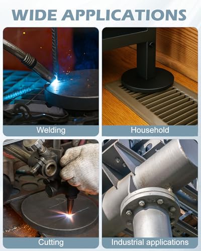 Image of Steel Plate Sheet 1 /8 inch x 8 inch Diameter Round Weldable 2 Pcs A36 Steel Sheet Metal Base Plate Disk for Construction (8 in, 2 Pcs)