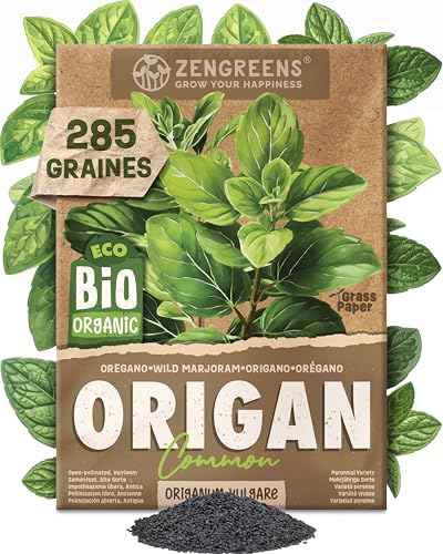 ZenGreens® – Graines de origan bio - Graines d'herbes aromatiques à cultiver facilement au jardin, sur le balcon ou en cuisine – parfaites pour débutants