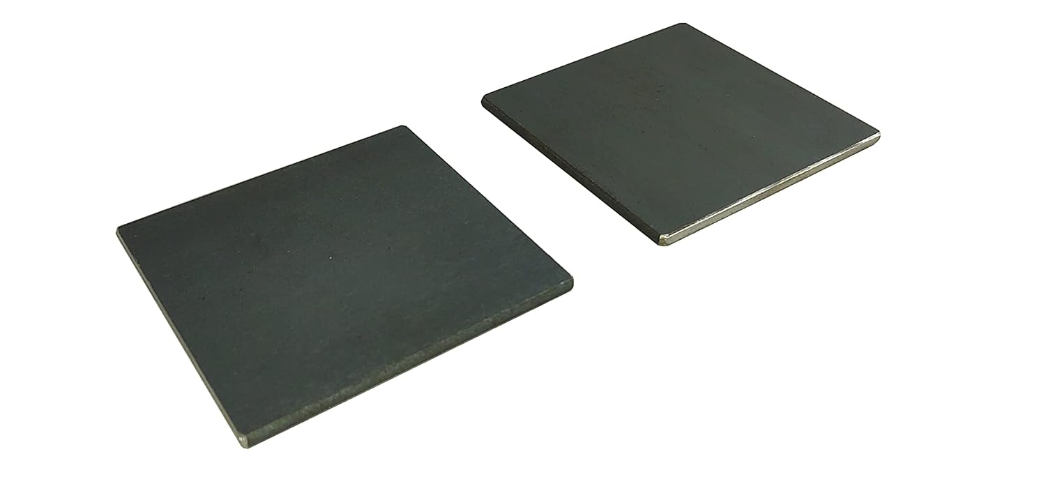 Weldable Hot Rolled Mild Steel Plate (5", Square - 1/4", 2 Pack)