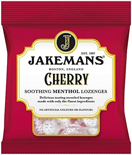 Jakemans Cherry Menthol Soothing Menthol Sweets, 100g