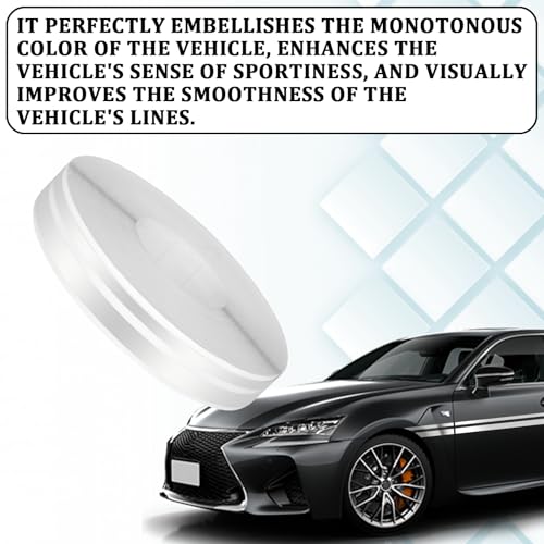 Eponcia Pinstripe Tape Waistline Body Sticker for Car, Reflective Pin Striping Wrap Decals for Vinyl Gloss Automotive DIY Stickers Universal for Racing Cars Boats Trucks Trim Accessories (Sliver) - Thumbnail 5
