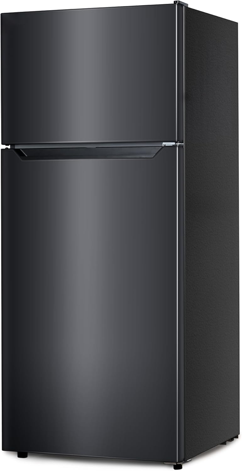 14.6 Cu. Ft. Top Mount Refrigerator with Freezer, 2 Door Refrigerator with Top Freezer and Adjustable Temperature Control, ENERGY STAR, BR1460HB, Black