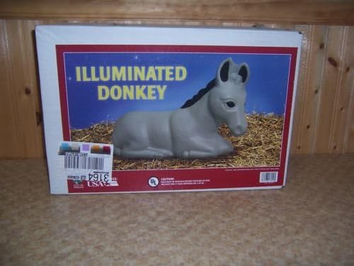 unknwon BLOWMOLD Christmas Nativity Outdoor Lighted Lawn Decor Donkey Blow Mold