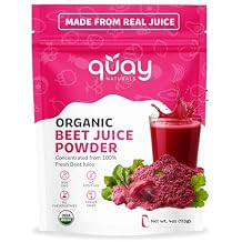 Quay Naturals Organic Beet Juice Powder, 4oz, Freeze-Dried, Non-GMO, Beet Root Juice Powder for Smoothies & Baking