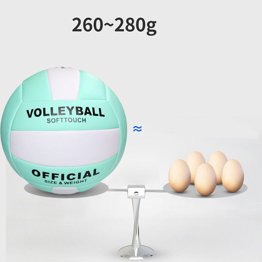 Lot de 6 ballons de volleyball officiels taille 5, doux au toucher, pour intérieur et extérieur, cadeau pour adolescents, adultes, équipement d'entraînement débutant