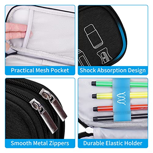 Hestech Graphing Calculator Case For Texas Instruments Ti-84 Plus Ce/Ti-84 Plus/Ti-83 Plus/Ti-83 Plus Ce Color,Ti 84 Graphing Calculator Case With Handle For Ruler, Rubber, Usb Cables,Black #TOP2