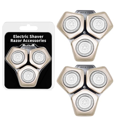 2 Pack SH71/50 Shaving Heads Compatible with Phili*s Shavers Series S5000 (S5XXX),S7000 (S7XXX) (Champagne color)