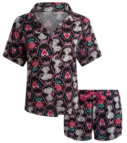 COCO BRANDS Peanuts Snoopy Womens Pajama Sets - 2 Piece Womens