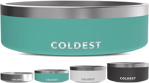 Miniatura 51 de El cuenco para perros más frío - Metal antióxido, antideslizante, cuencos para perros de acero inoxidable aislados de 3 capas - A prueba de derrames