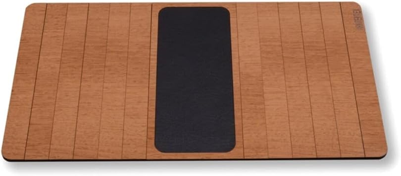 Ahşap Katlanır Portatif Yan Sehpa Kaydırmaz Deri Yüzeyli Xl 50cmx27.8cm Ceviz Renk Orta Siyah Deri