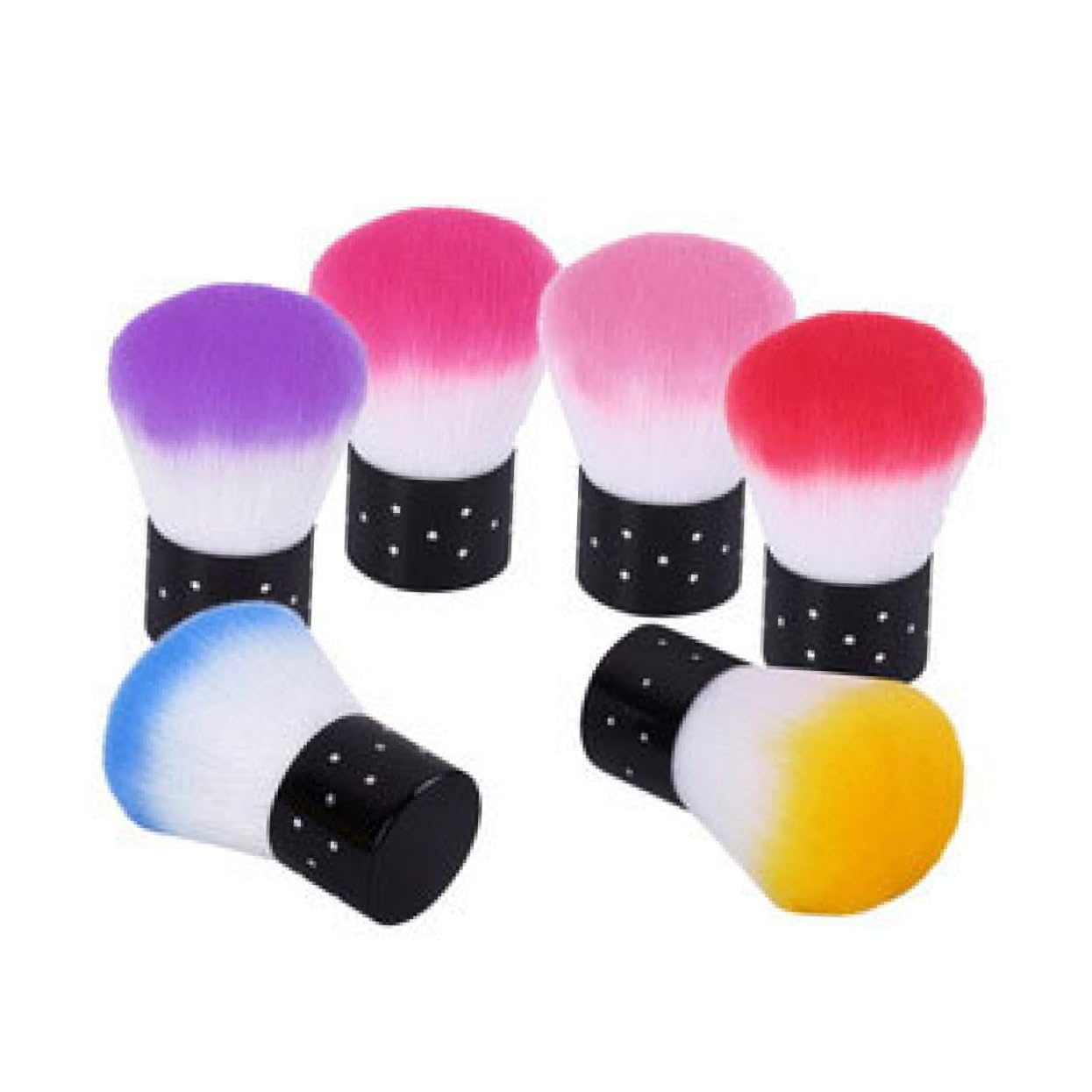 2pcs Nail Brush and Dipping Powder Container Soft Mushroom Head Powder Brush for Nail Art and Cleaning for Beginners and Professionals