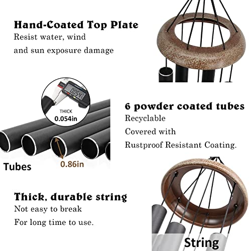 Image of ASTARIN Personalized Happy Retirement Gift, Custom Name Retirement Wind Chimes for Women Men, 35 inch Large Deep Tone Wind Chime Retire Gifts for Teacher Co-Workers Boss