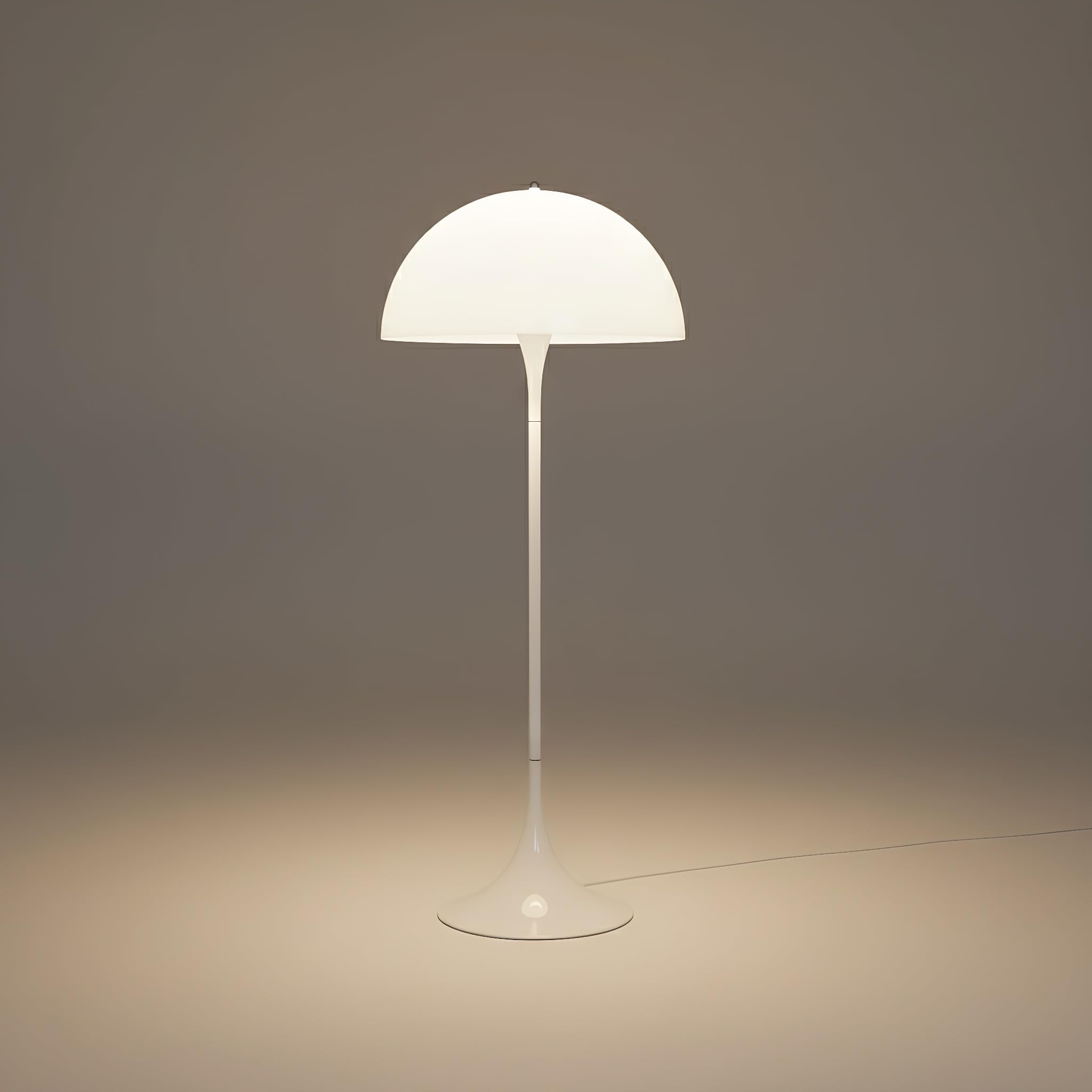 B·LED BARCELONA LED Stehlampe Design PALM mit 3 x E27 für Wohnzimmer, Schlafzimmer und Leseecke, Modern nordisch, geschwungene Linien, anpassbares Licht, stabile Basis, Weib