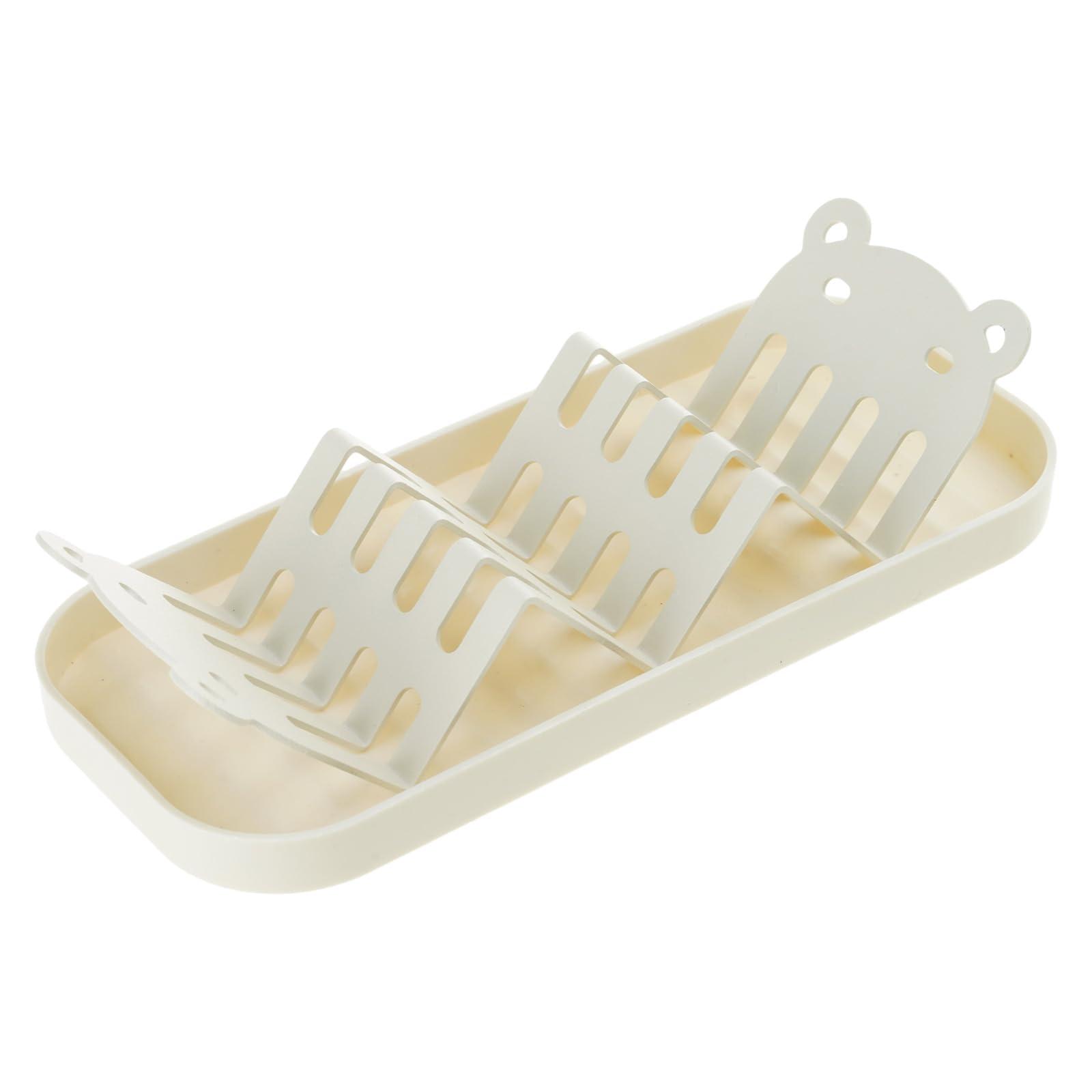 HZBB Modern W Shape Soap Holder Rust Proof with Drain for Bathroom Countertop Organizing Sponges or Soaps Slip Proof Rack