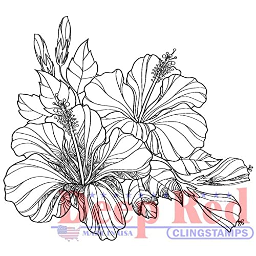 Stamp Hibiscus Deep Red pour décorer vos invitations de mariage été