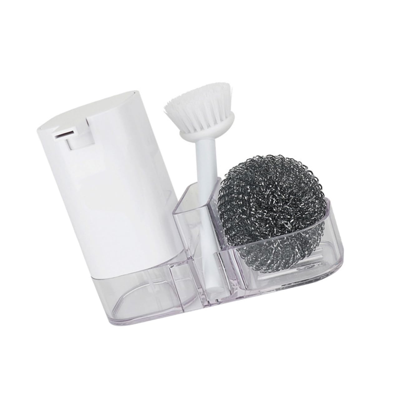 BESTYASH Complete Kitchen Cleaning Set Steel Wire Ball Brush Bristle Brush Scouring Pad Holder Kitchen Gadgets