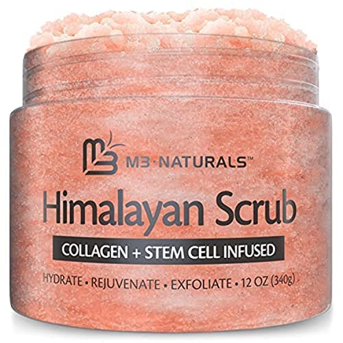 Himalayan Salt Scrub Face Foot & Body Exfoliator Infused with Col...