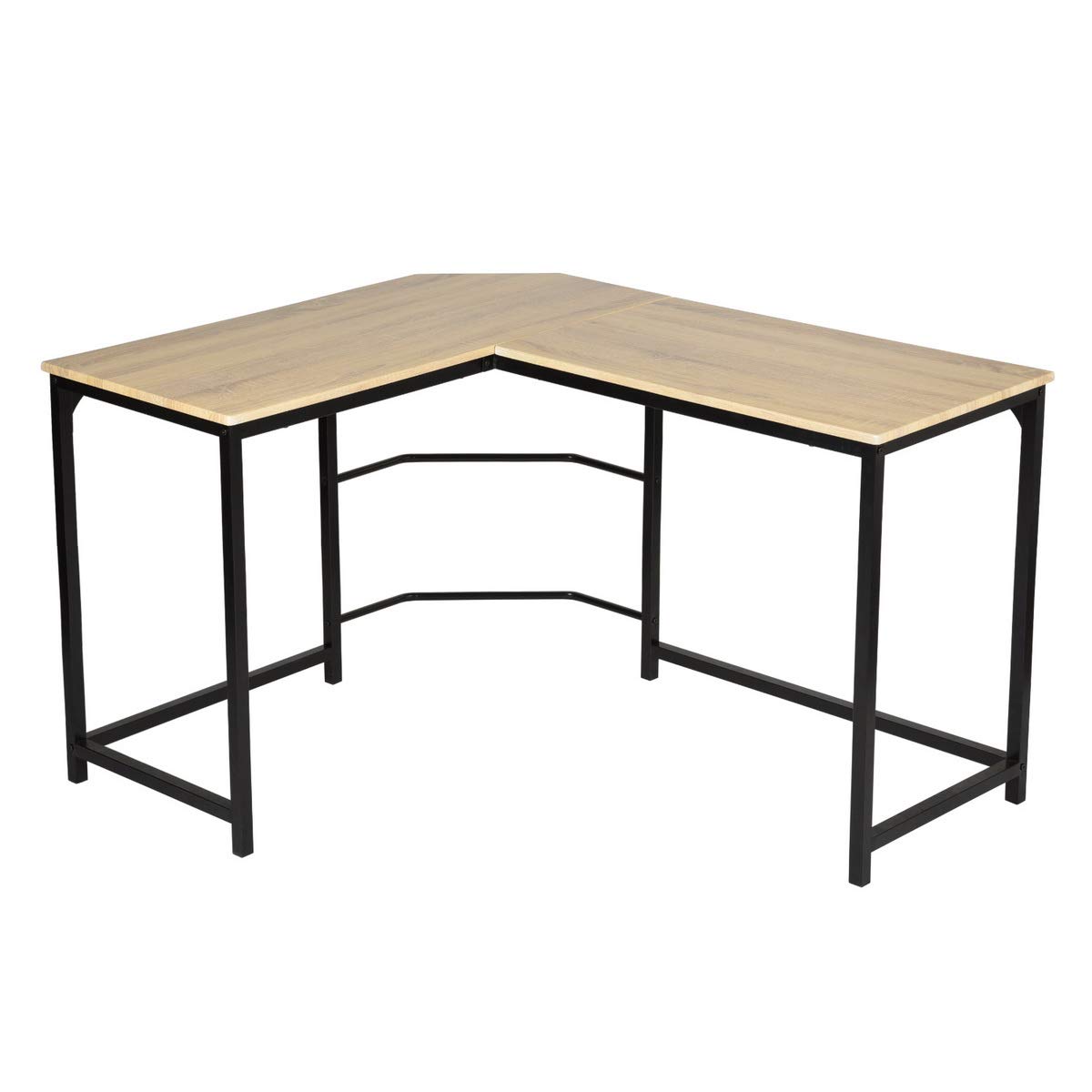 FurnitureR L-Shaped Computer Desk 42.5 inches Home Office Writing Corner Gaming Table Modern Design Work Space-Saving for Apartment, gray ( image similar) 
