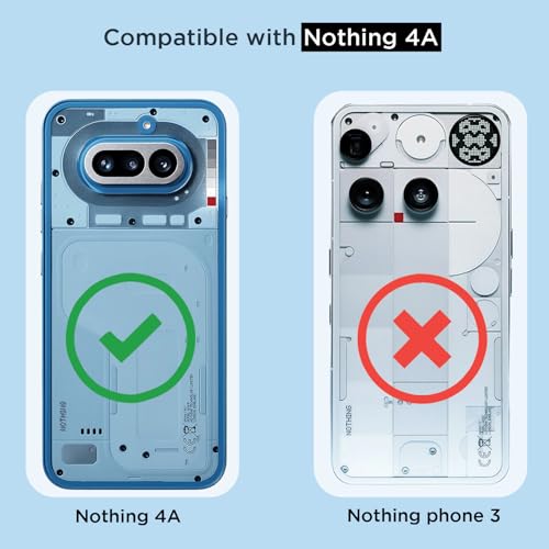Image of Amazon Basics Back Cover for Nothing Phone 4a 5G Mag-Safe Shockproof PC + TPU Protective Case Magnetic Support Bumper Case (Transparent Mag-Safe)
