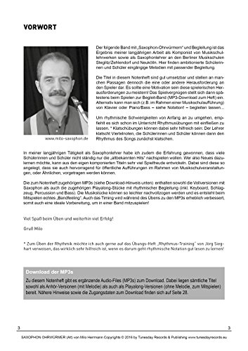 Saxophon Ohrwürmer - Noten für Alt-Sax mit