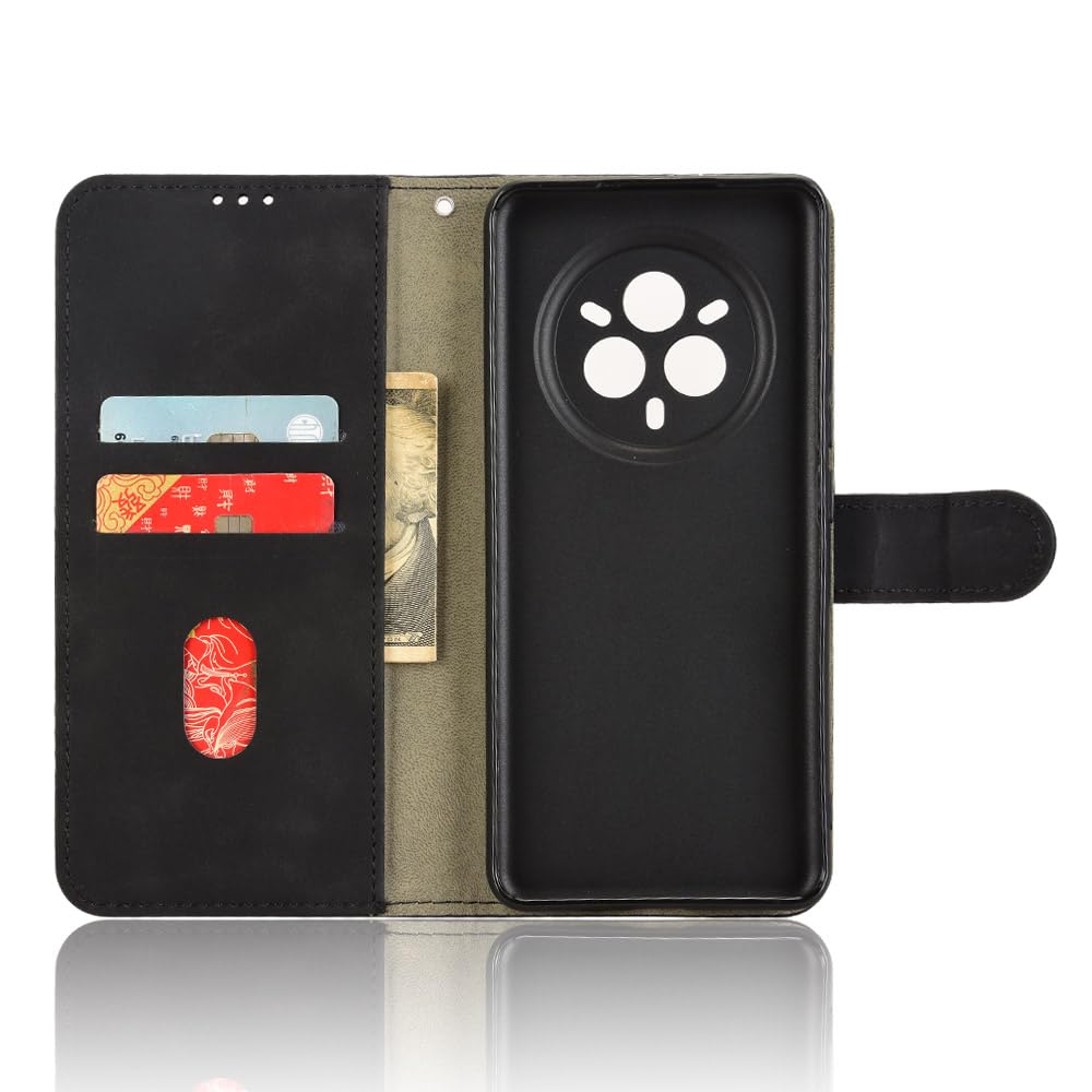 HAOYE Coque Pour Oppo Realme 14 Pro 5G, Cuir Etui Premium PU