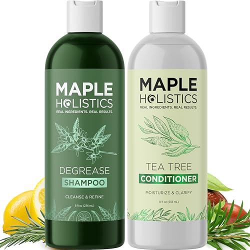 Shampoo & Conditioner for Oily Hair, Tea Tree, Sulfate-Free