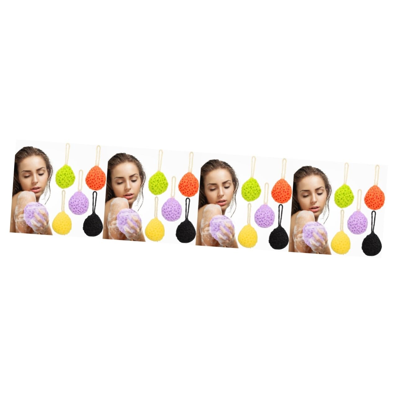 NOLITOY 20piezas Esponjas Exfoliantes Coloridas Para Limpieza De Para Ducha y Exfoliación Secado Rápido Ganchos