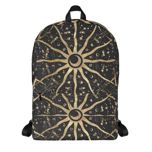 Sac à dos en toile Star All Over Print Backpack avec motif étoiles intégral haute résistance