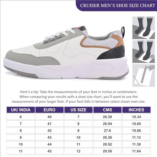 Image of Cruiser Mens Sneaker | Comfort & Style with Soft Cushioned Insole |Stylish Casual Sneakers for Men | Trendy Lace-Up Design for Casual Outfits (2602)