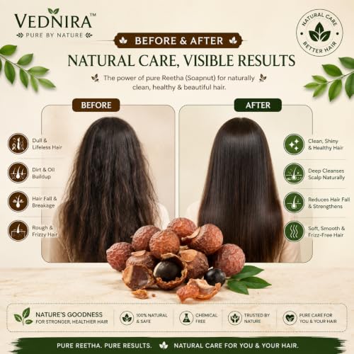 Image of Natural Soap Nut 1kg Aritha /Reetha /Ritha /Soapnuts /Poonthikottai (Sapindus Mukorossi) | Raw Dried Hair Wash Herb for Dandruff Control, Hair Growth & Smooth Shiny Hair | Chemical Free