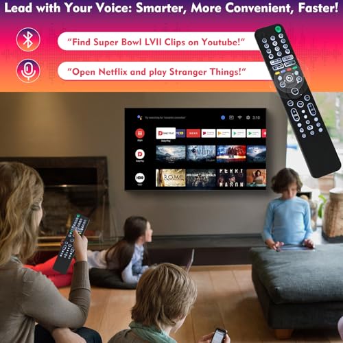 Image of Backlit RMF-TX520U Remote for Sony Smart TVs with Voice Control