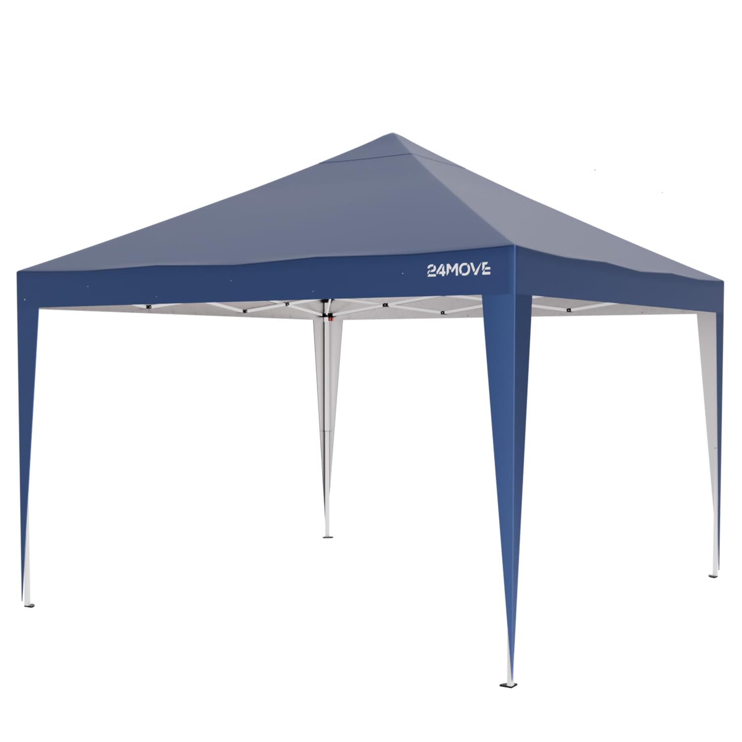 24MOVE® Pavillon Santos 3x3m Pop-Up UV-Schutz 50+ Wasserdicht & Winterfest mit Tasche faltbar & stabil, für Camping & Garten Faltpavillon - Partyzelt Blau