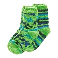 Kids Boys 2 Pairs Fluffy Bed Socks Non Slip Anti Skid Camo Striped Designs Sizes 6-8.5 up to 12.5-3.5