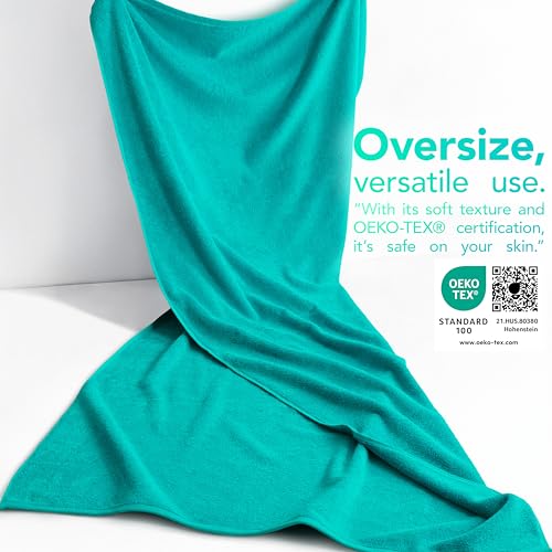 American Soft Linen Übergroßes Badetuch für Badezimmer, 100% Baumwolle, türkisches Jumbo-Badetuch für Erwachsene, 100% Baumwolle, 101… – Ansicht 3