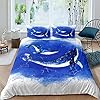 Constellation Theme Bedding Set,Cute Whale Whale Duvet Cover for Kids Teen Boys Girls,Blue Tie Dye Comforter Cover Decorative Room,Ocean Sea Animals Quilt Cover with 2 Pillowcases,Full Size 51 GJ3Om9LL. SS100