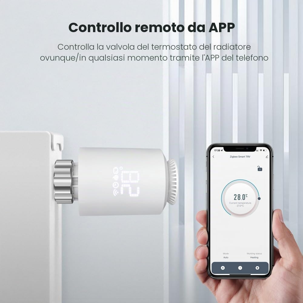 ZigBee 3.0 - Termostato intelligente per riscaldamento con funzione app, compatibile con Amazon Alexa/Home Assistant, termostato Zigbee richiede Zigbee 3.0 Hub (3 pezzi)