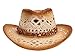 Livingston Men & Women's Woven Straw Cowgirl Hat Western Cowboy Hats for Women Brown Cowboy Hat, Bead Brown