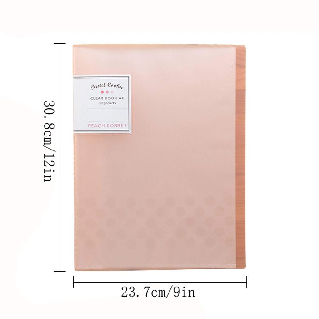 Portafoglio in plastica A4, Libro di presentazione con protezione for fogli rilegati a 10 tasche, può contenere fino a 200 pagine di carta, organizer for documenti con protezione for fogli di libri tr
