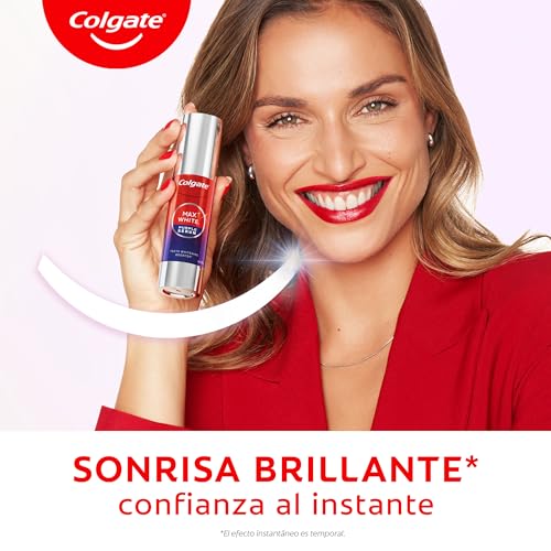 Miniatura 3 de COLGATE Pack Pasta de Dientes Blanqueadora Max White Purple Reveal 4 x 75ml + Sérum Morado 40ml Blanqueador Instantáneo sin Flúor - Dientes más Blancos - Elimina las Manchas Superficiales