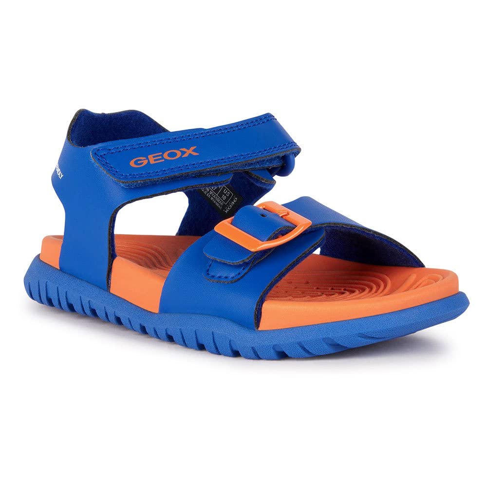 Geox Boys J Fommiex Boy Sandal, Royal Orange, 34 EU