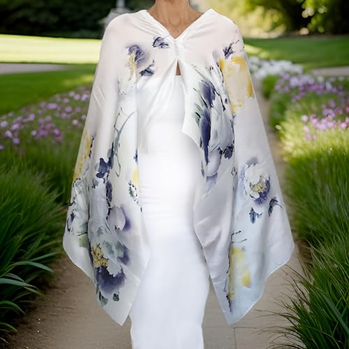 Silky Shawl Spring Wedding Wrap Mother of the Bride Dress Cape Evening Stole Plus Size Swimsuit Coverup Lightweight Scarf3