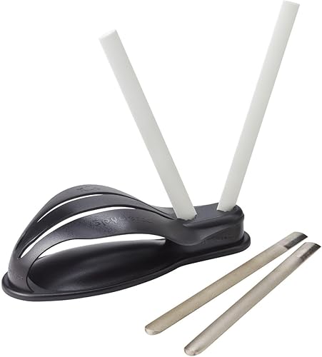 Spyderco Gauntlet Premium - Afilador de cuchillos fácil de usar con varillas de cerámica fina y varillas de nitruro de boro cúbico - 603FCBN